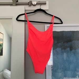Frankies Bikinis Coral One Piece